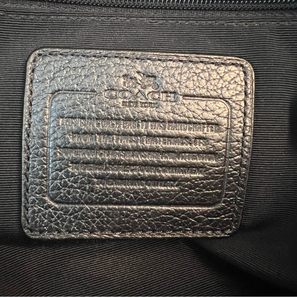 COACH Mickie Satchel Pearlised Blue Leather - Picture 7 of 16